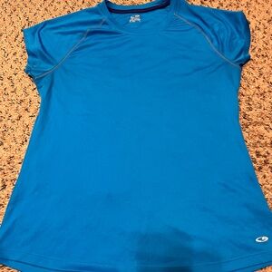 Women’s Champion Blue Athletic T-Shirt (Semi Fitted)